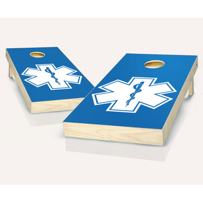 2' x 4' EMS Solid Wood Cornhole Set with Bags