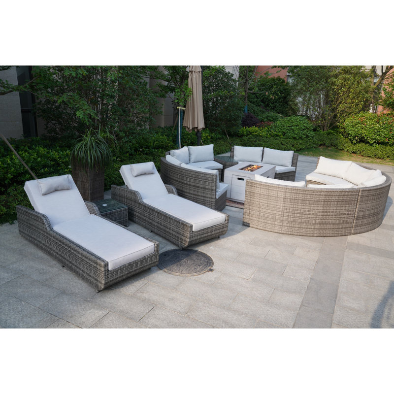 14 - Person Patio Conversation Set with Cushions