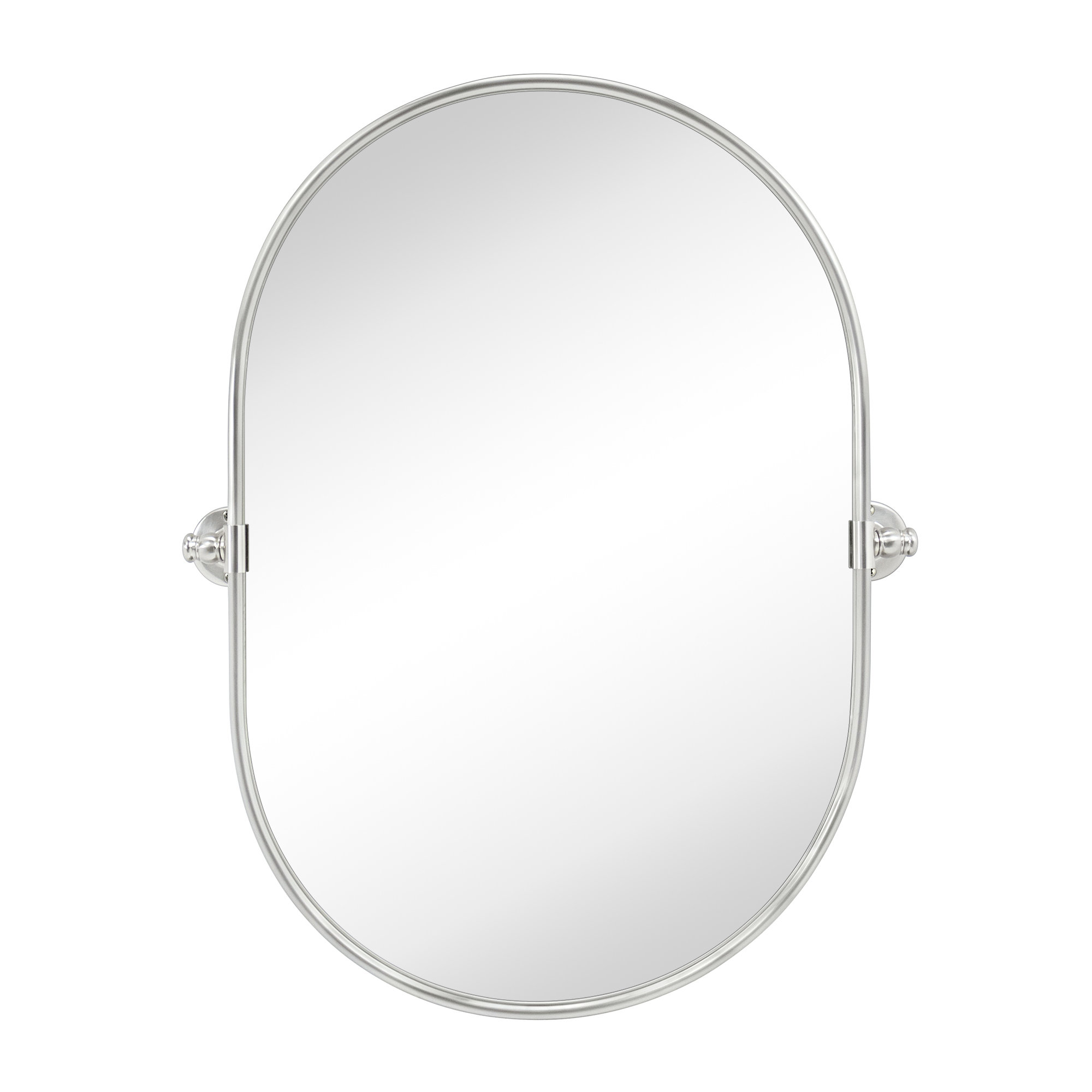 Red Barrel Studio® Oval Metal Framed Wall Mounted Bathroom Vanity Mirror  in Matt Black  Reviews Wayfair