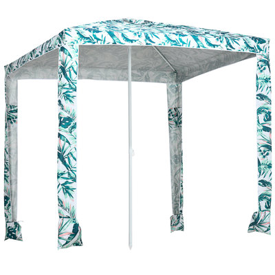 Outsunny Quick Beach Cabana Canopy Umbrella
