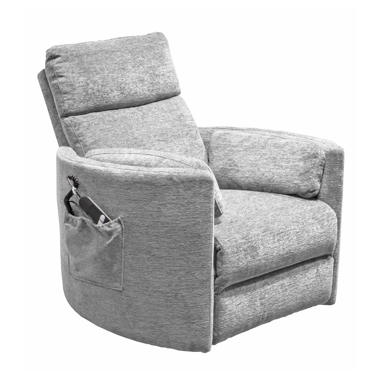 40" Upholstered Power Lift Assist Recliner with Round Arms