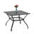 4-Person Steel Patio Dining Set with Square Table