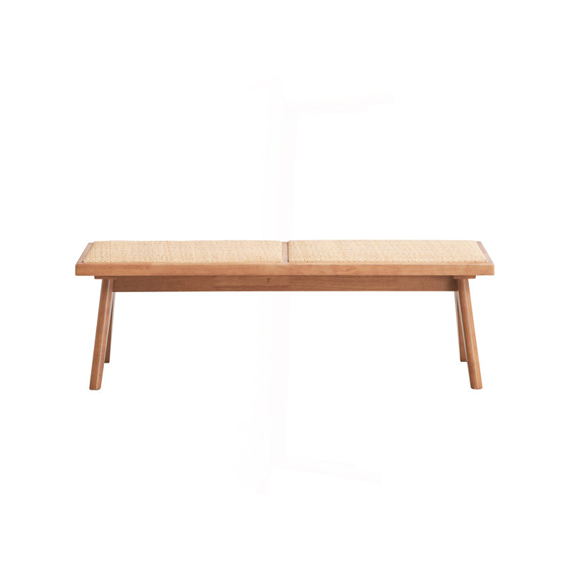 Velentina Rattan & Natural Finish Bench