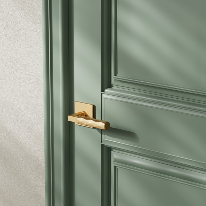 Poignée de porte intérieure en forme de losange champagne Hailey, Or champagne