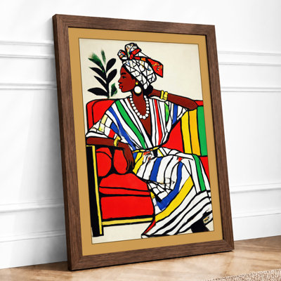 Figure With Accordion Art Deco 1 Piece Single Picture Frame Wall Art