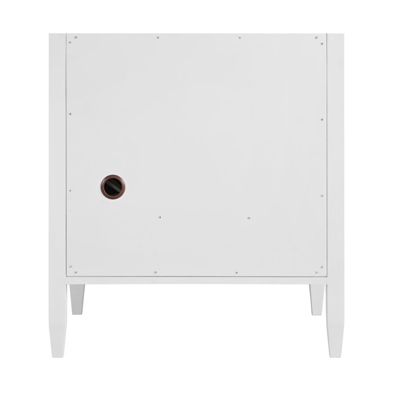 Myrrin 30" W Single Vanity, Bright White, Eternal Jasmine Pearl, 8" Widespread
