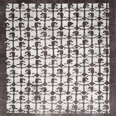 Tapis contemporain noir