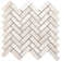 11.9" X 12.8" Herringbone Polished Marble Mosaic Tile