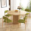 Modern Minimalist Dining Chair With Wood Legs, Mid-Century Accent Chair For Kitchen, Living Room, And Vanity-1149533052-1149533054