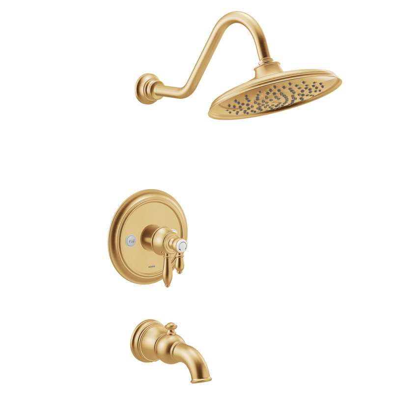 Garniture de baignoire et de douche Weymouth M-CORE 4-Series Eco-Performance, valve requise, Or brossé