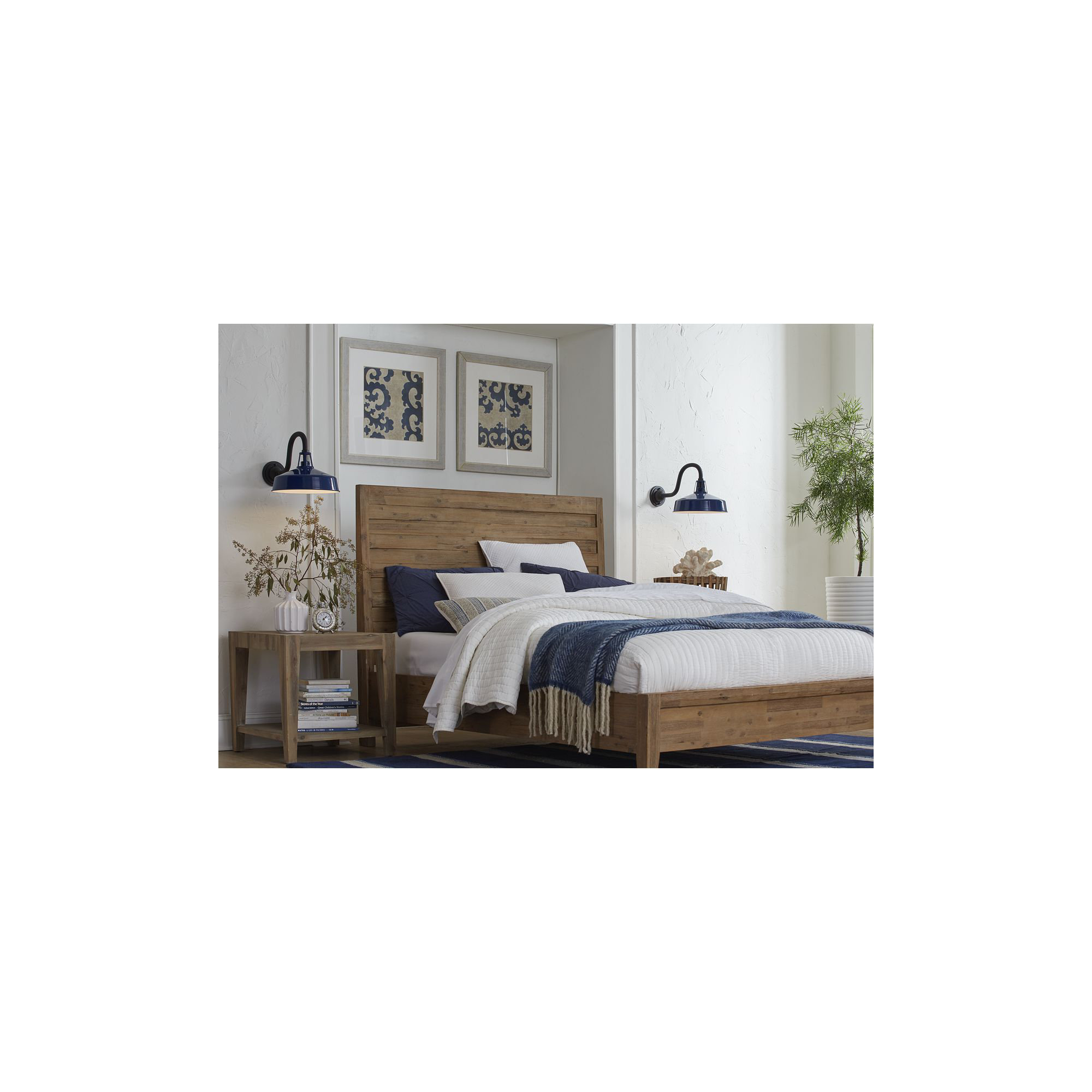 Ciana Single Light Bell Outdoor Wall Light, Navy