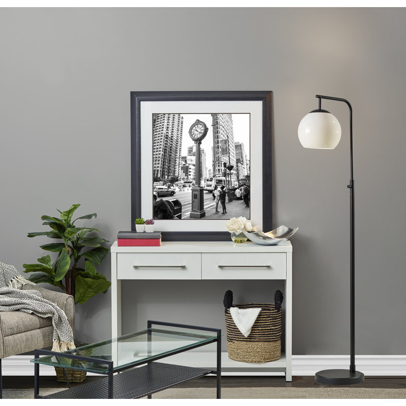 Claire 58.5'' Task Floor Lamp, White, Black