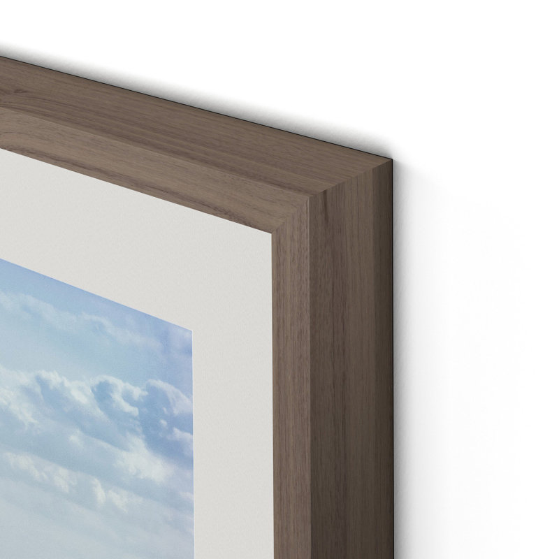 Rockaway Beach Print by Barbara Alper, H 30" x W 40", Rustic Walnut