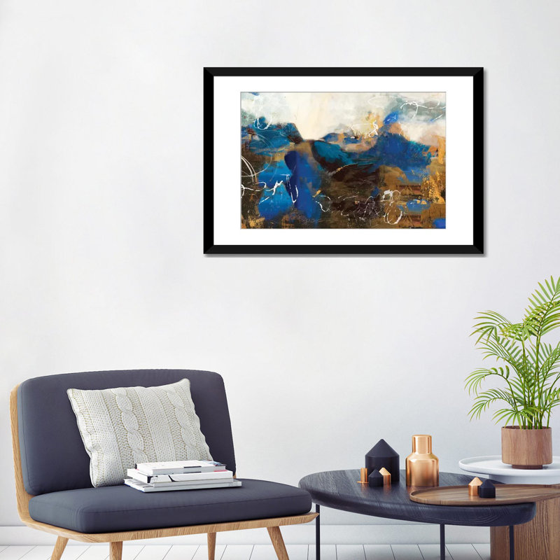 « fantaisiste i », impression sur toile, H 24 po x l 32 po x P 1 po, Papier d'art encadré noir, Blanc