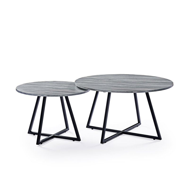 Round Nesting Coffee Table Set