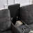 Modern U-Shaped Sectional Sofa With Movable Storage Ottomans, Multifunctional Console, Bluetooth Speakers, And LED Lights For Living Room-907564419