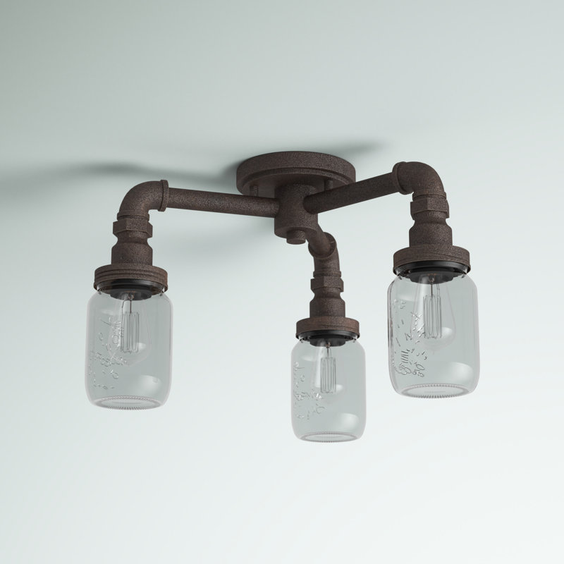 Claude Glass Semi Flush Mount