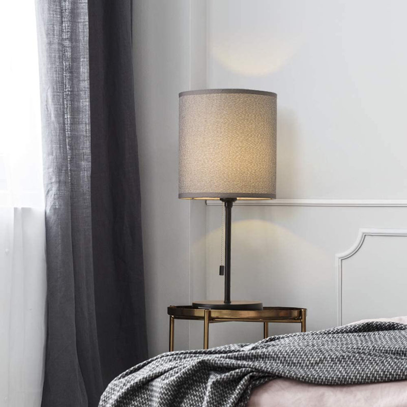 Lampe de table noire 16,3 po Federigo, gris