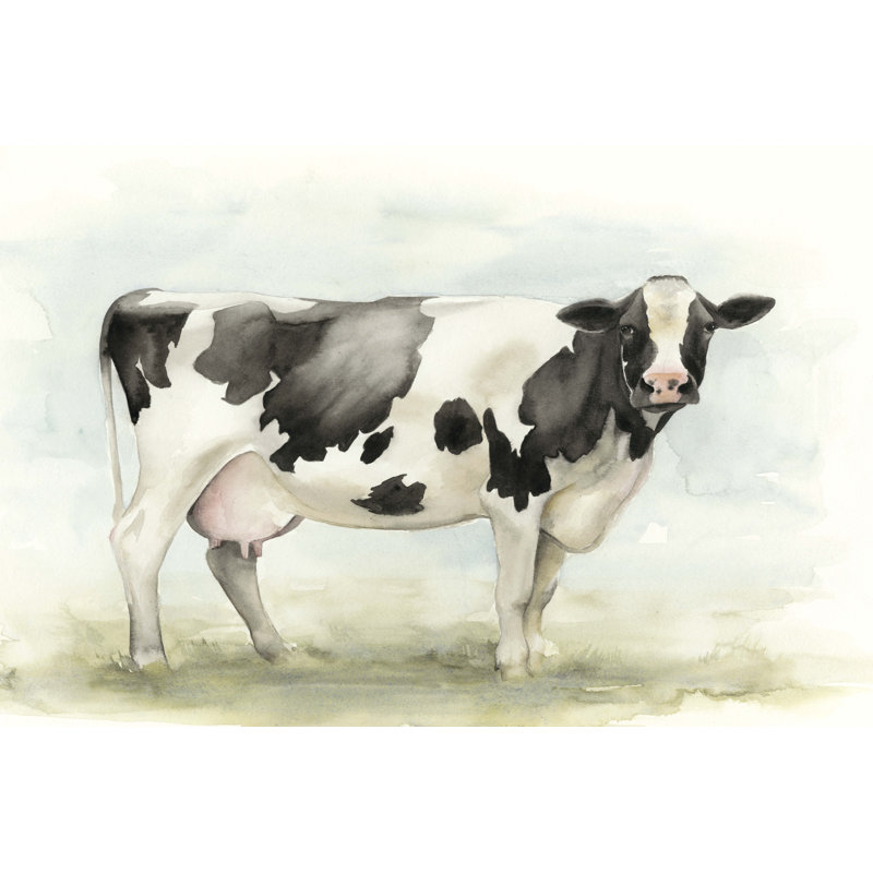 NC Watercolor Cow I, H 12 po x l 18 po x l 1 po