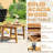 5-Piece Solid Wood Outdoor Bistro Set with Ottoman, Foldable Reclining Design