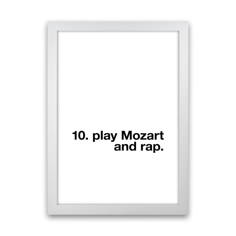 10Th Command Ment Play Mozart - Print, 29.7cm H x 21cm W x 4cm D, Wrapped Canvas