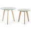 Glass Top Trestle Nesting Tables