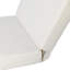 Ensemble de chaises longues, espace disponible sur un côté, bois d'acacia massif brun clair avec coussin de détente (crème et triple pli)-129933990-129933993