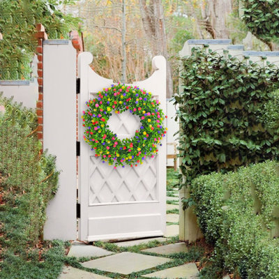 Guirlandes de fleurs colorées pour la porte d'entrée du chalet, décorations saisonnières pour guirlandes de fleurs intérieures et extérieures, décorations murales pour le porche de la ferme, décorations de Noël