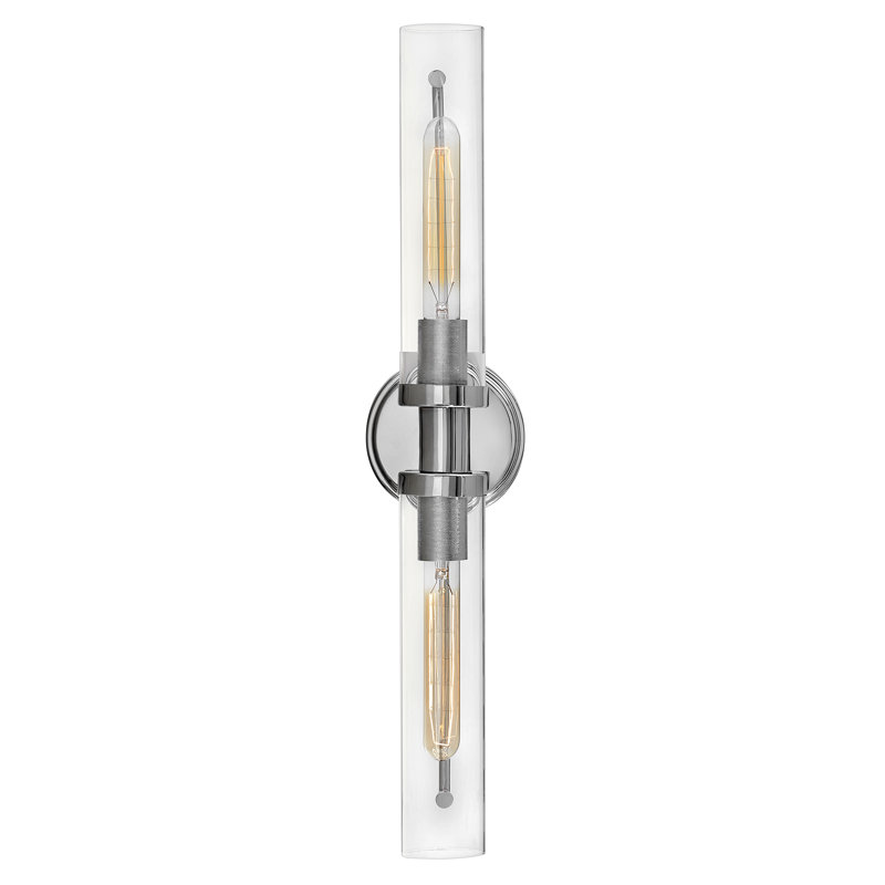Barre d'éclairage de salle de bain 2 lumières Katya, Chrome