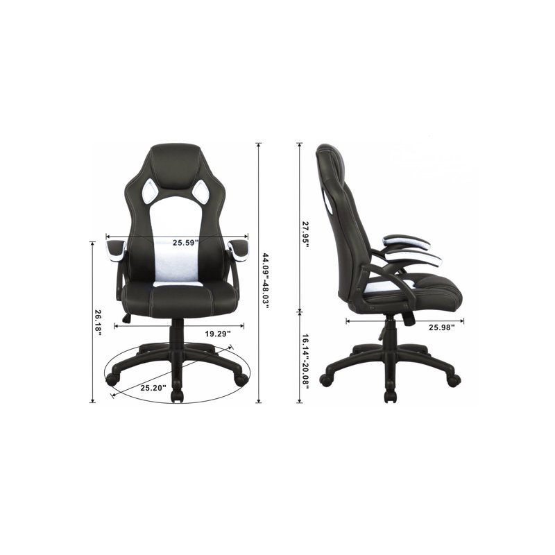 Fauteuil de direction Coriell, Noir / blanc