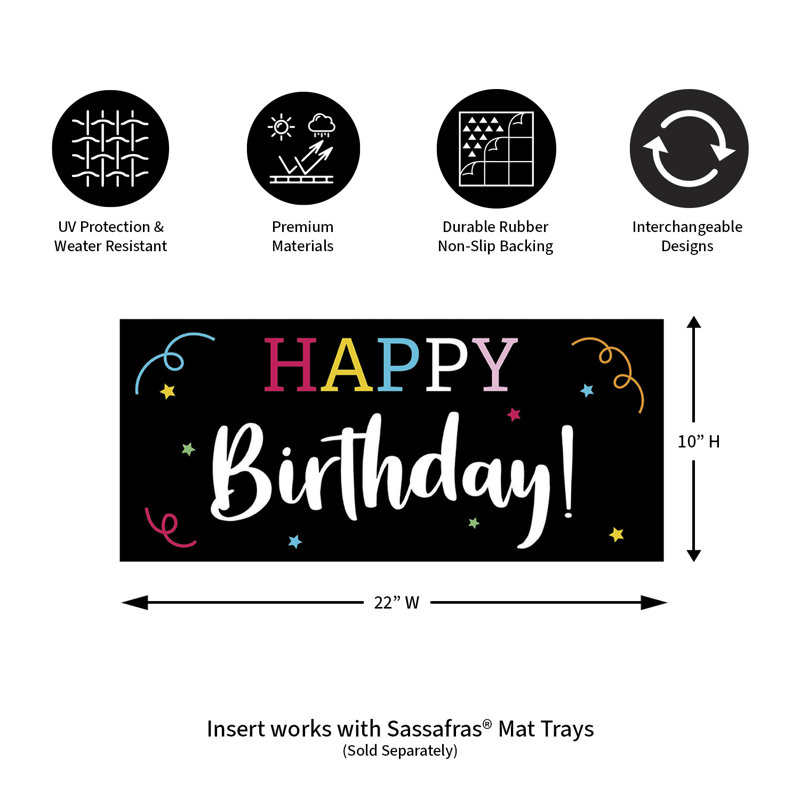 Tapis de fête Happy Birthday Sassafras