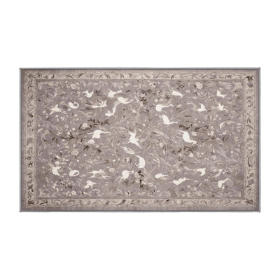 Tapis gris soyeux et moelleux