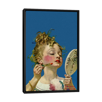 " Little Girl With Lipstick " by Norman Rockwell