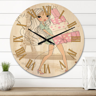 Horloge murale en bois
