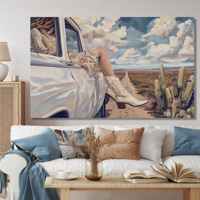 «Cowgirl Trip In The Texas Chihuahuan Desert», impression d'art mural Cowgirls