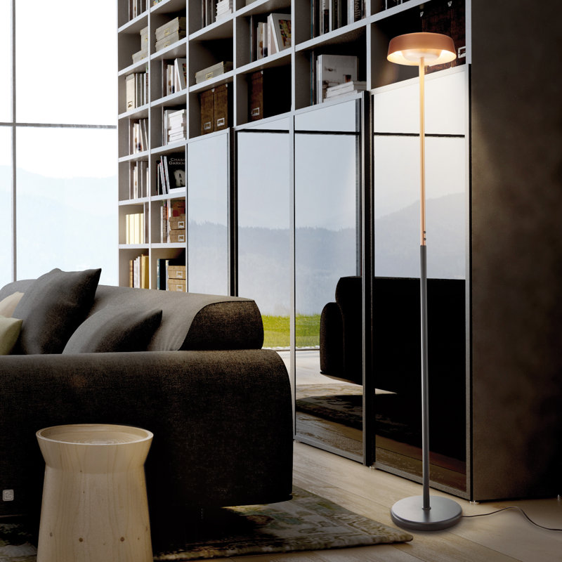 Lampe sur pied 70,86 po Barefield, Cuivre