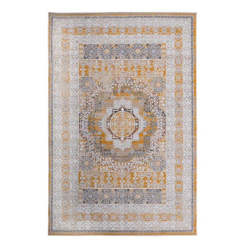LOOM & LUXE Collection 6X9 Cream/Ivory /Medallion Non-Shedding Living Room Bedroom Dining Home Office Stylish And Stain Resistant Area Rug