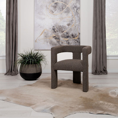 Chaise d'appoint rembourrée Slater Boucle