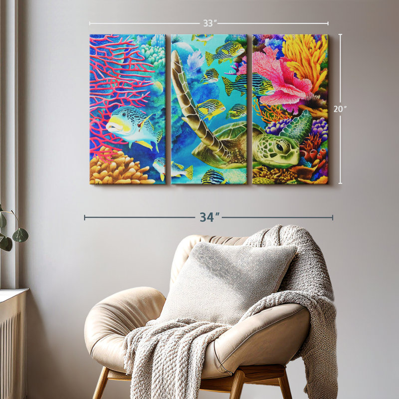 «Coral Canyon» sur toile, H 20 po x l 33 po x P 1,25 po