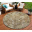 Tapis rond beige 8 po
