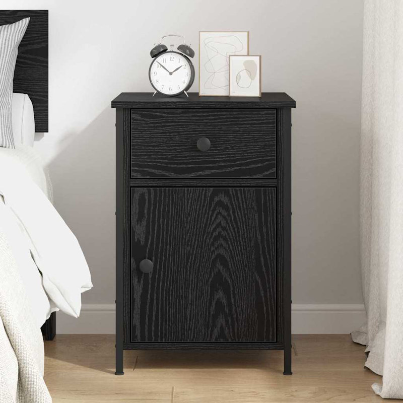 Bedside Cabinet 40 X 42 X 60 Cm Engineered Wood, Artisan Oak