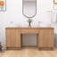 Ensemble de meuble-lavabo double 64 po avec comptoir en céramique Bellmead-1809832832