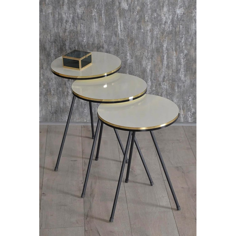 Corliss 14cm Console Table, Cream White