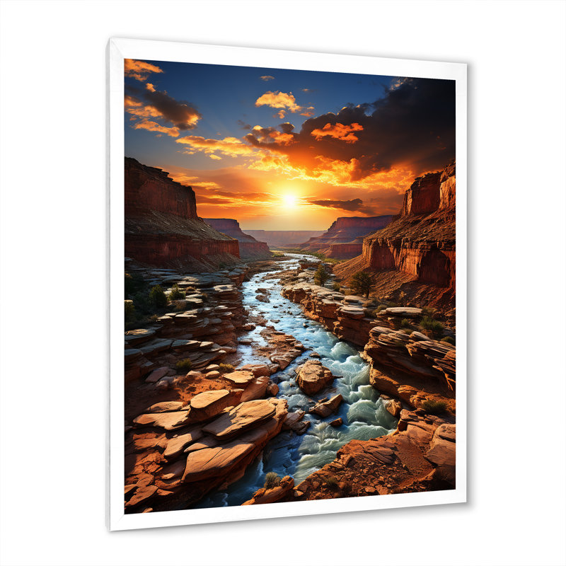 Bendte Majestic Stormscape, H 32 po x l 16 po x P 1 po, Cadre photo blanc