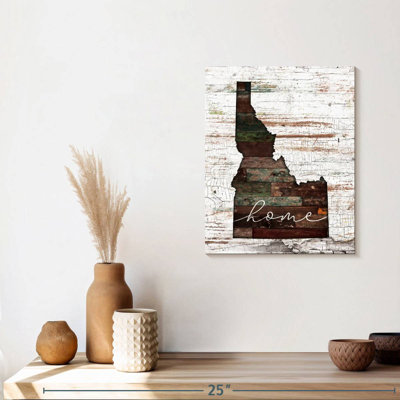 «Idaho Home Map» sur impression sur toile