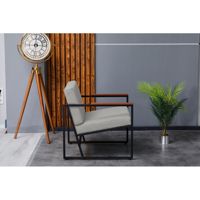 Fauteuil à oreilles, Mélange de polyester crème Nampreet
