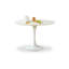 Table ronde blanche ignifuge avec table à manger en acier laminé à froid pour la salle à manger / cuisine-1680131627
