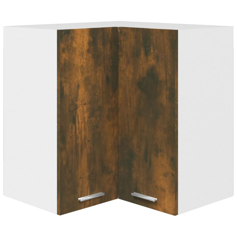 Armoire de coin vidaXL Chêne fumé Lyon 57 x 57 x 60 cm, Chêne fumé