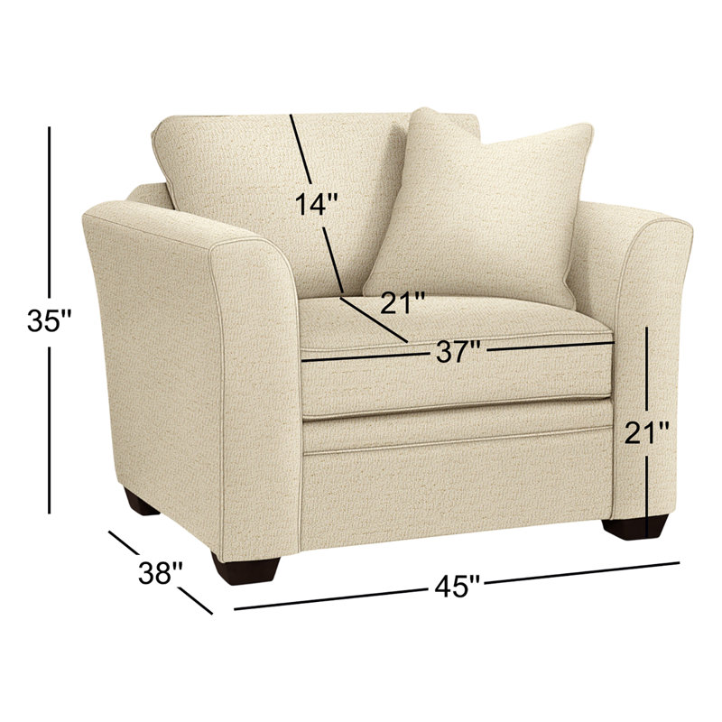 Bridgeport Upholstered Armchair, Black, Ivory Crypton Performance; 0886-91
