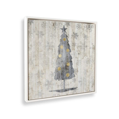 Arbre de Noël, reproduction sur toile dans un cadre poli